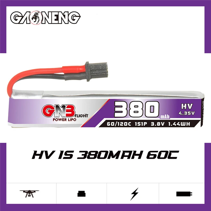 GNB 1S 3.8V 380mAh 60C Lipo Ba - Drone Battery Plate ulasan dan harga