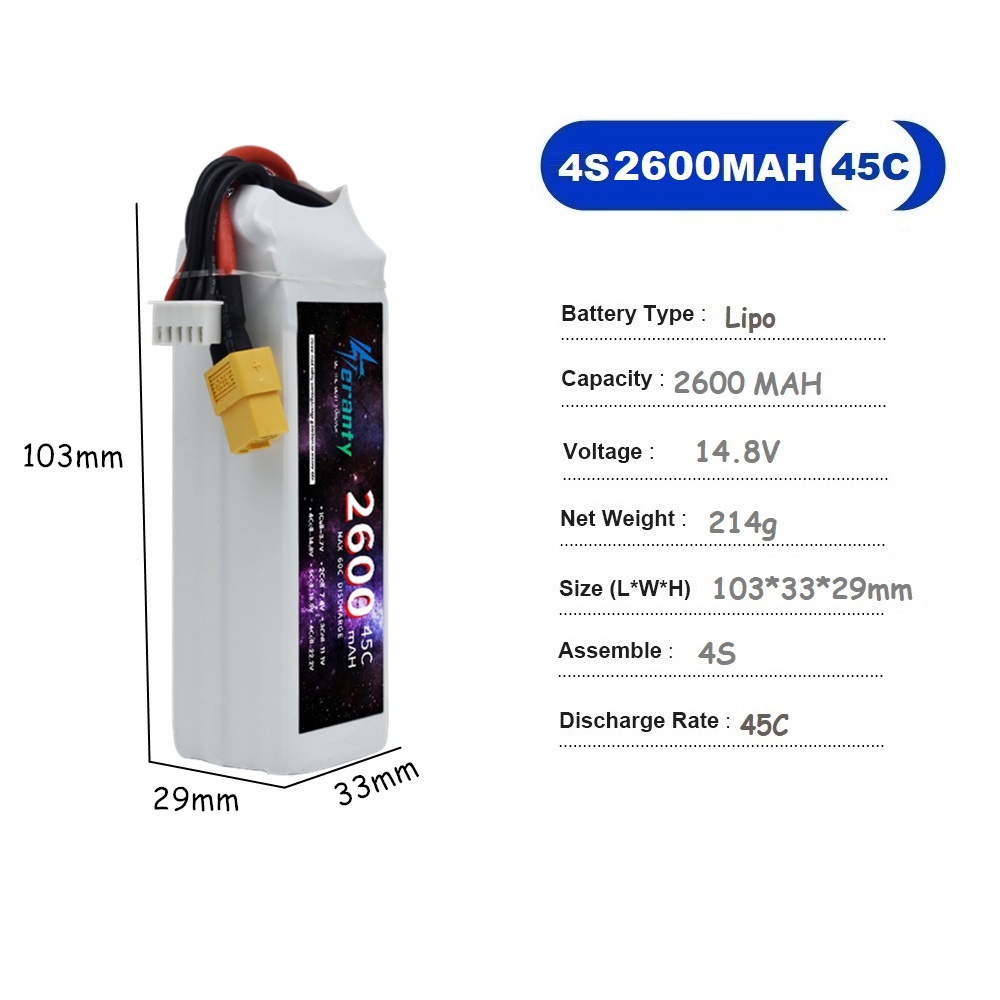 4S LiPo Battery 14.8V 1500mah  - Drone Battery Li-Ion ulasan dan harga