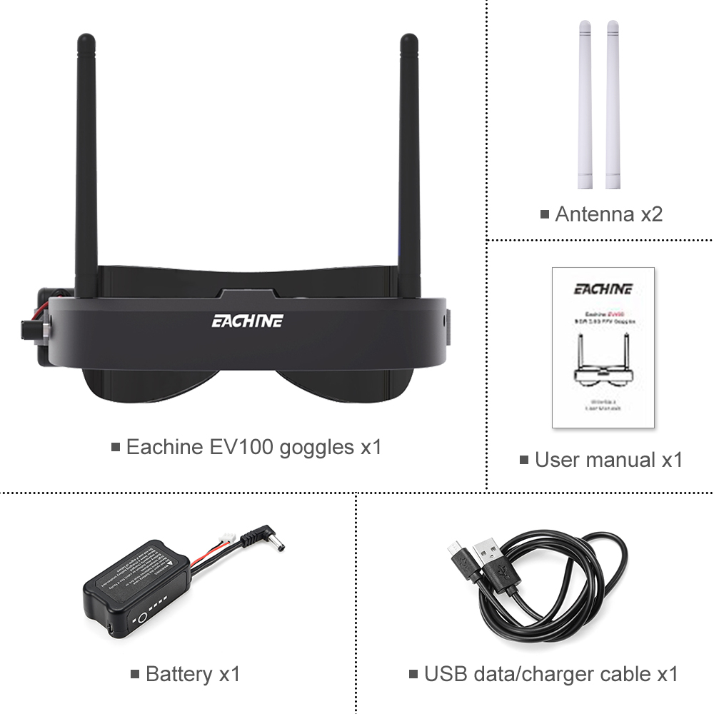 Eachine EV100 720*540 5.8G 72C - Drone Battery Case ulasan dan harga