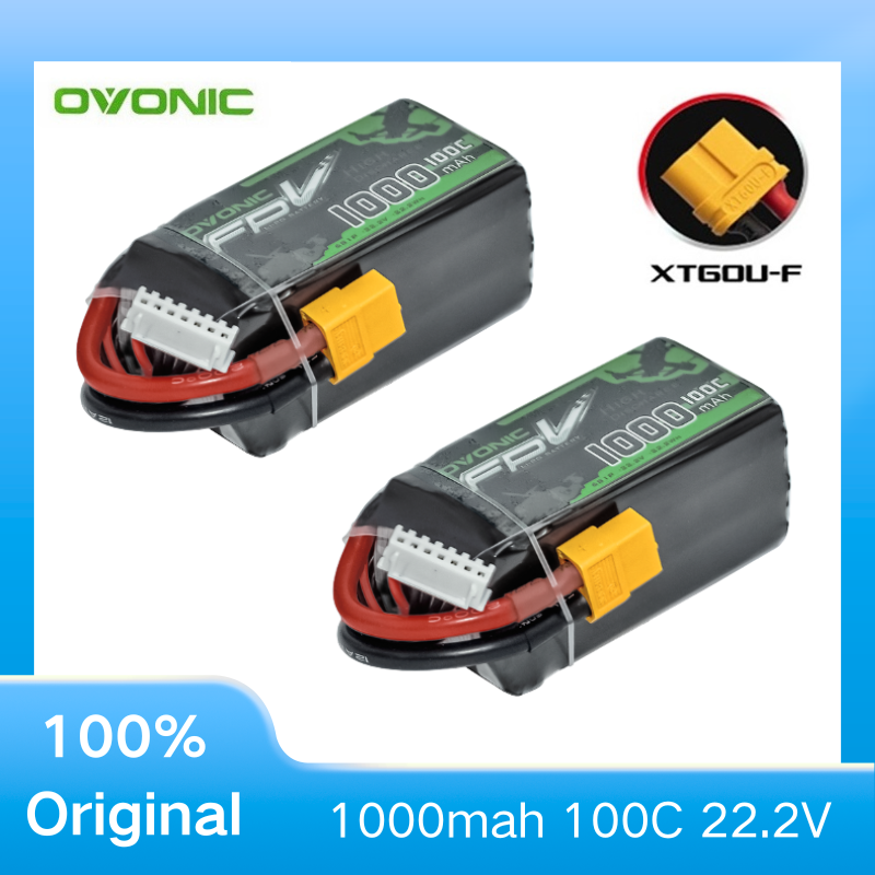 2Pcs OVONIC 1000mAh 100C 22.2V - Drone Battery Li-Ion ulasan dan harga