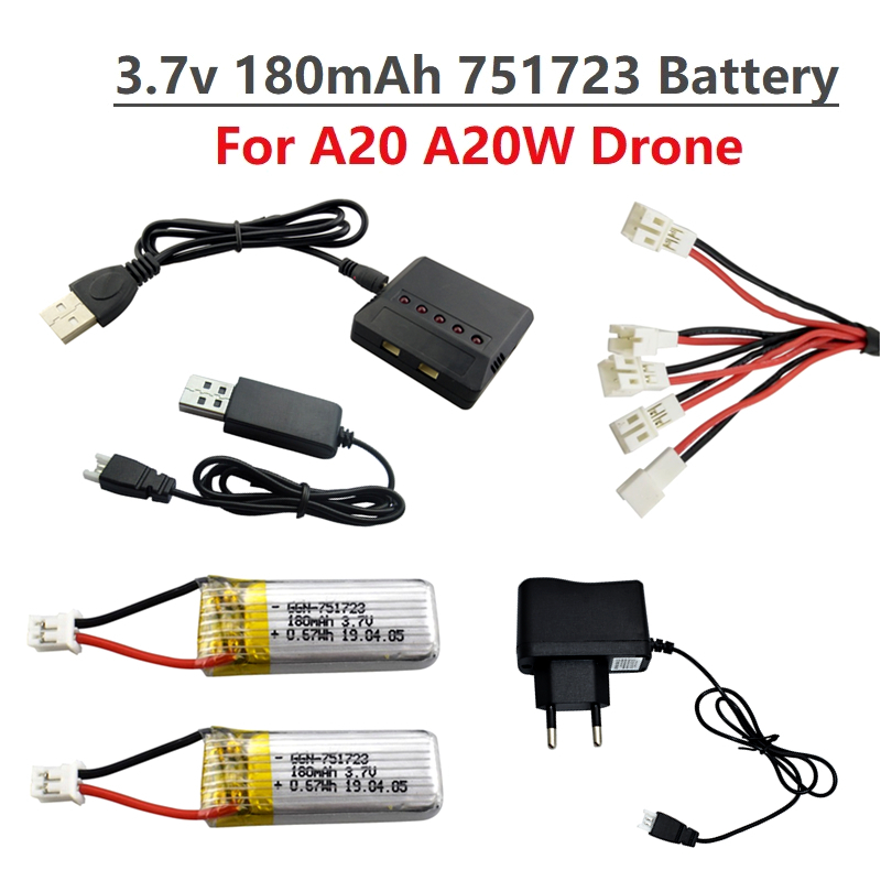 Original 3.7V 180mAh Lipo Batt - Drone Battery Li-Ion ulasan dan harga